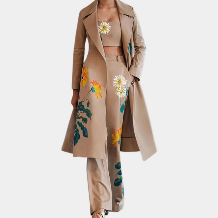 SAVANNAH - Elegantes Blumen 3-Teile Ensemble für Damen