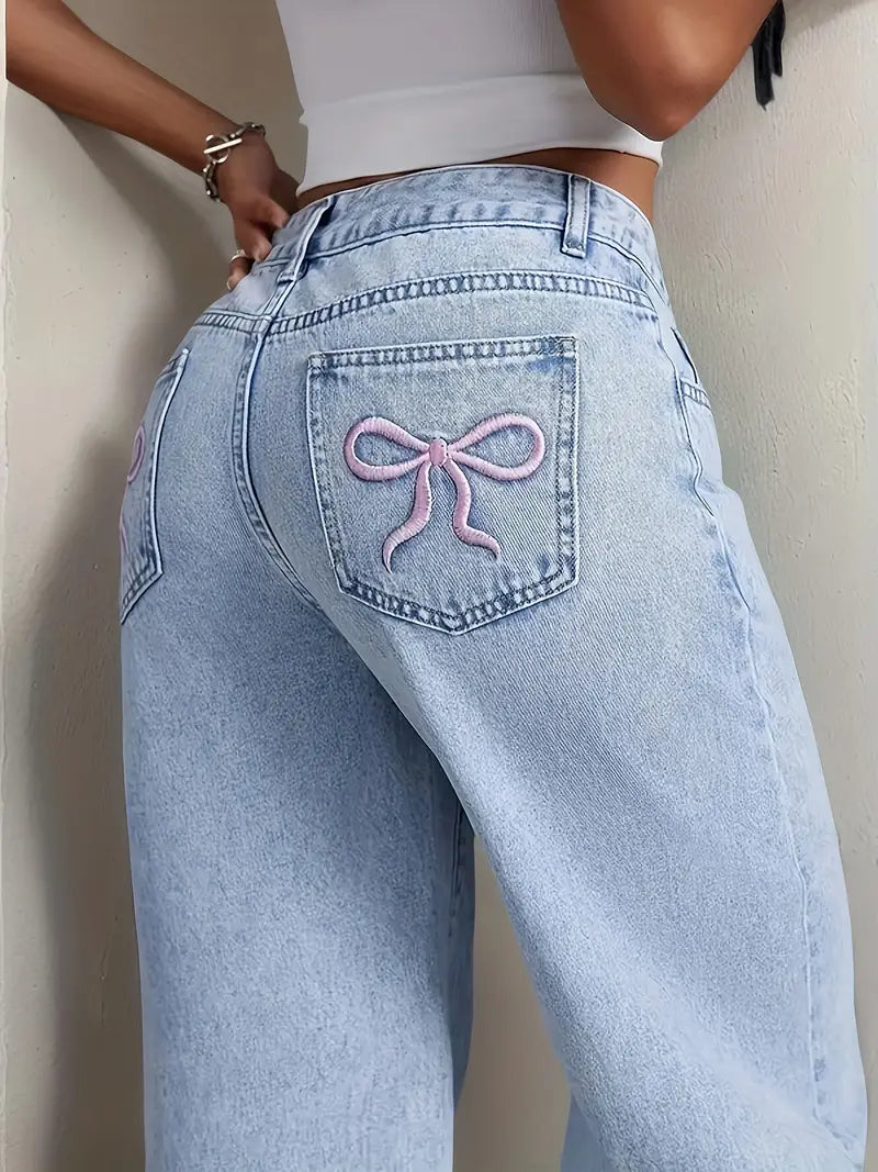 Jeans Damen mit weitem Bein