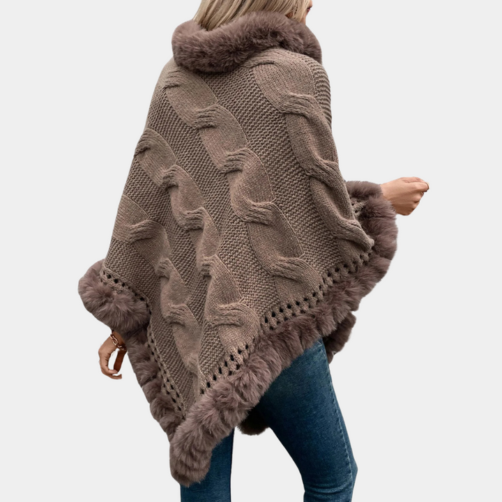 YASMINA - Flauschiger Poncho Für Damen