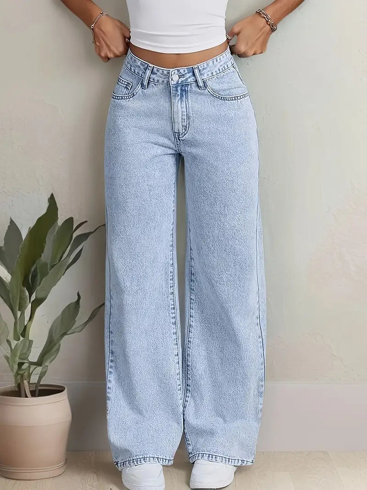 Jeans Damen mit weitem Bein