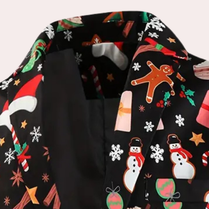 NELIO - Ausgefallen Weihnachtsblazer Für Herren