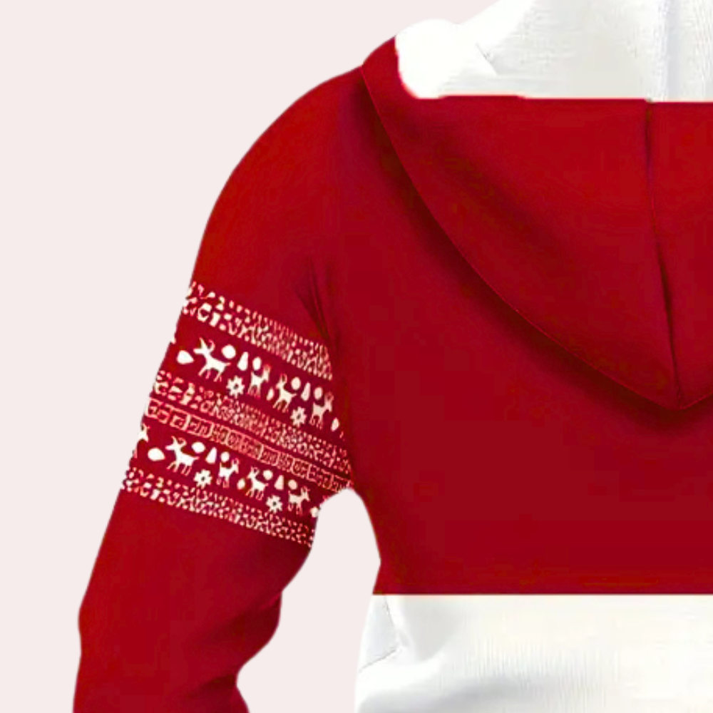 TOBIE - Bequem Weihnachtsdruck Hoodie Für Herren