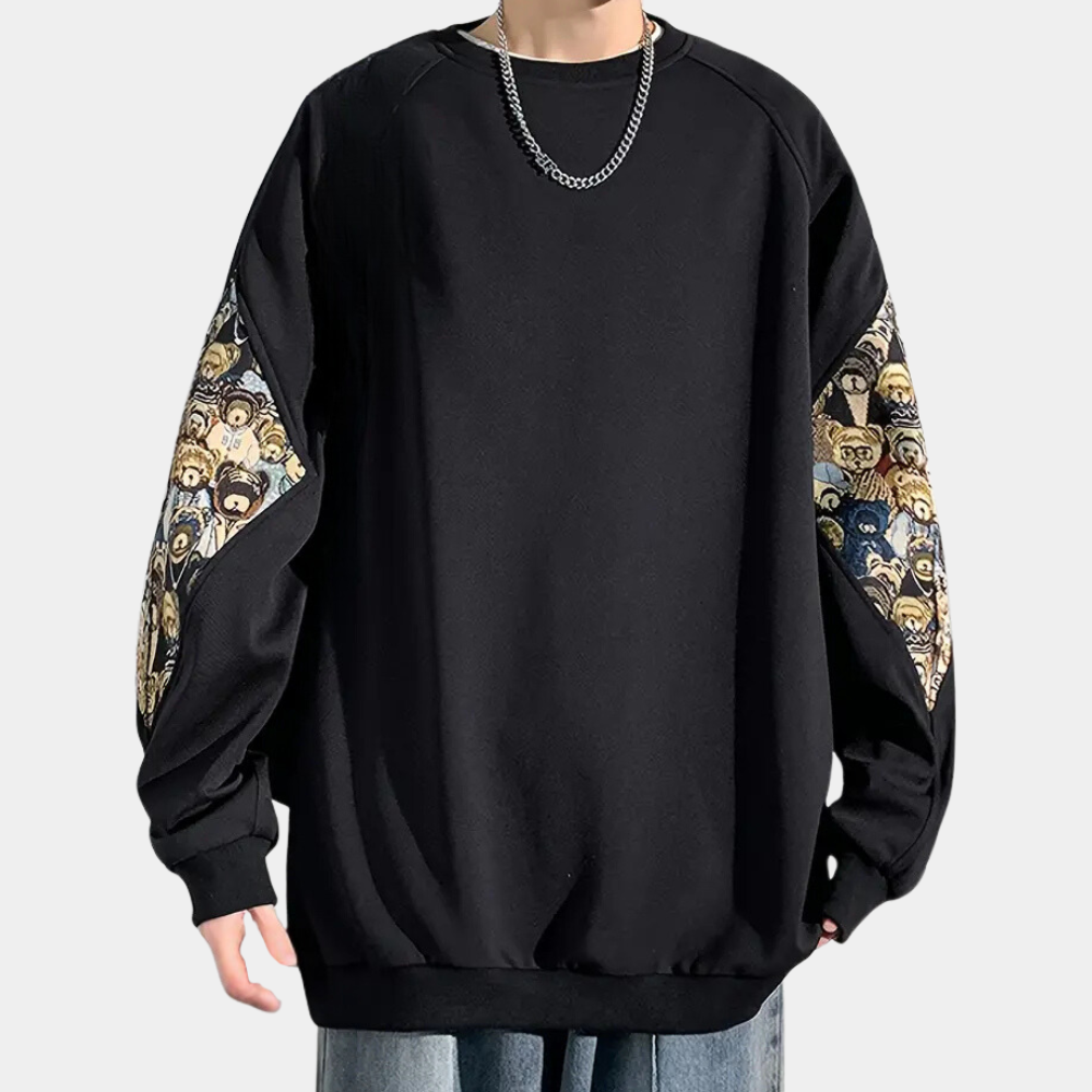 DIMAS - Stylischer Bärenmotiv-Pullover für Herren