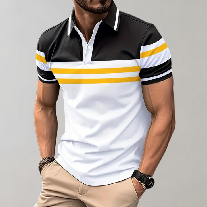 Stef - Herren-Poloshirt mit Farbblock