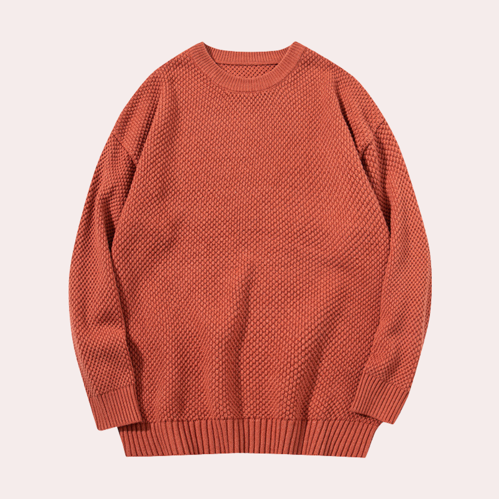 Lässiger Rundhals-Pullover für Herren