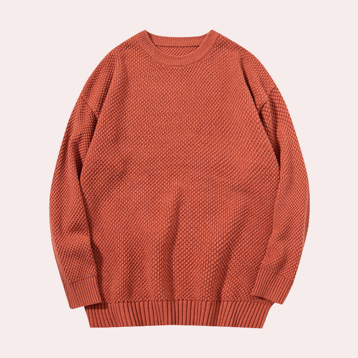 Lässiger Rundhals-Pullover für Herren