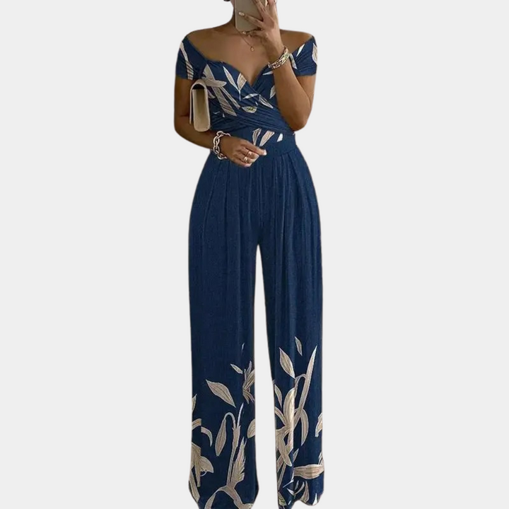 Stilvoller schulterfreier Damen-Jumpsuit