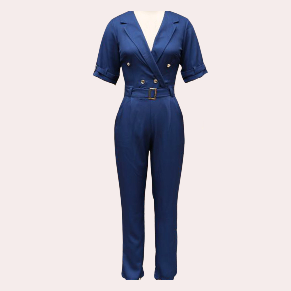 Eleganter Damen-Overall mit V-Ausschnitt