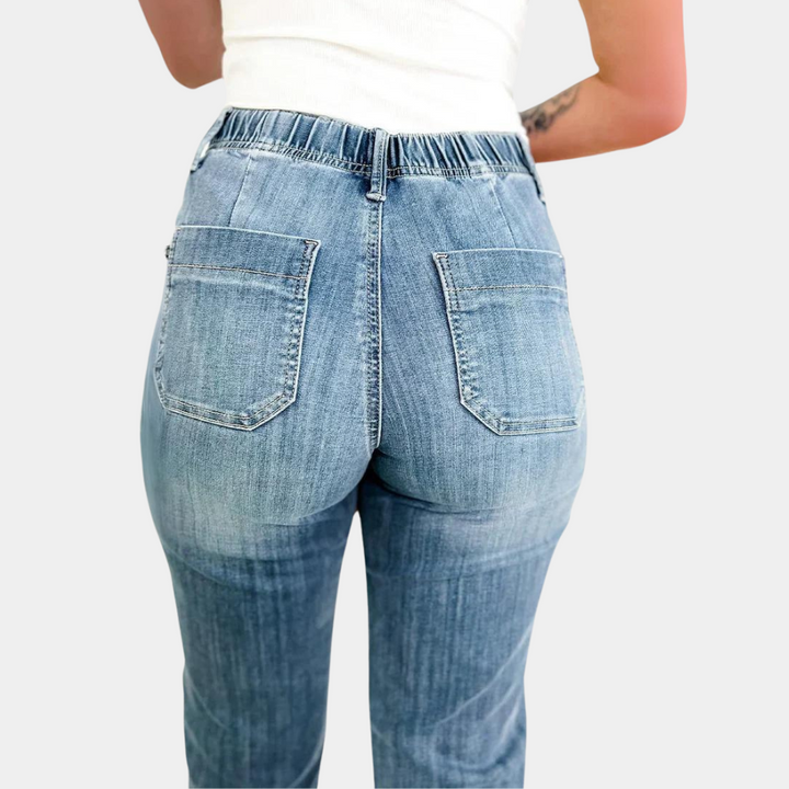 Hochtaillierte Hose mit Kordelzug für Damen