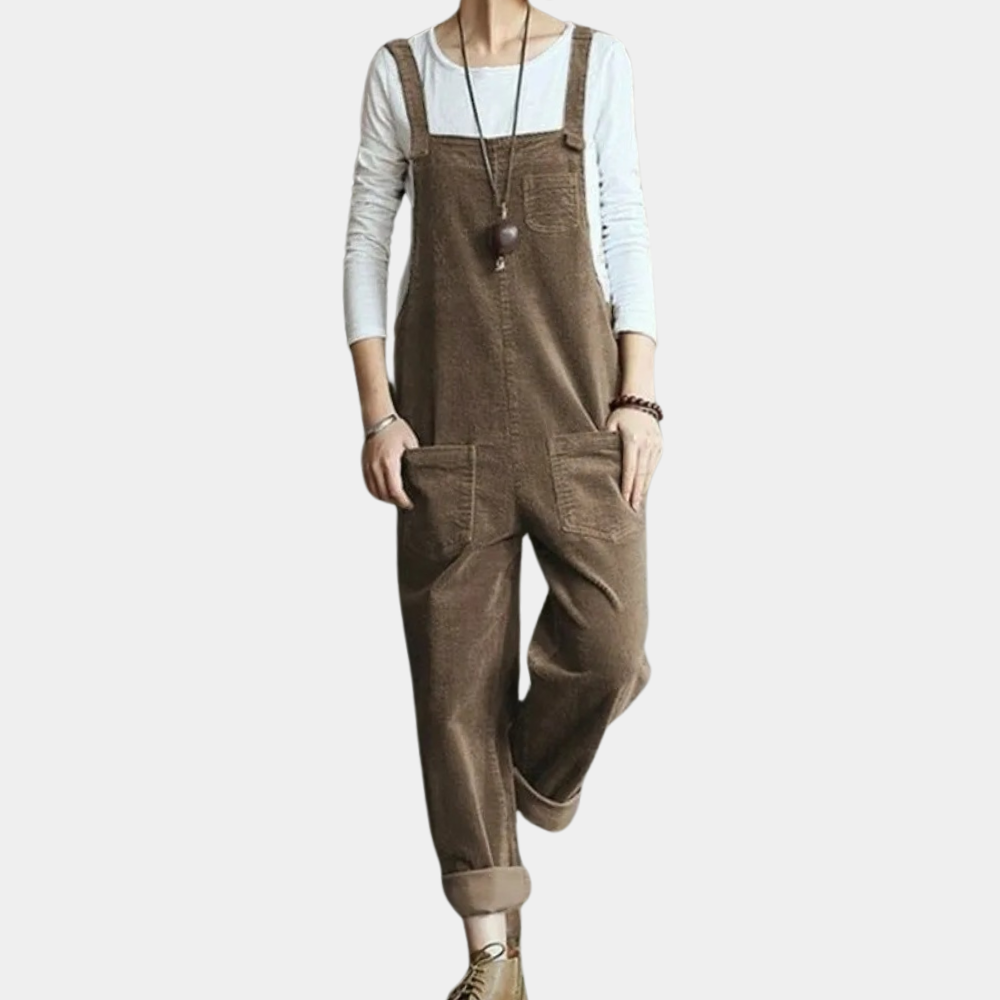 Lässiger Cordsamt-Overall für Damen