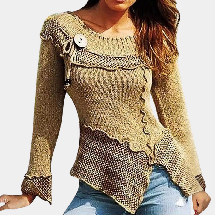 Eleganter und gestrickter Damenpullover