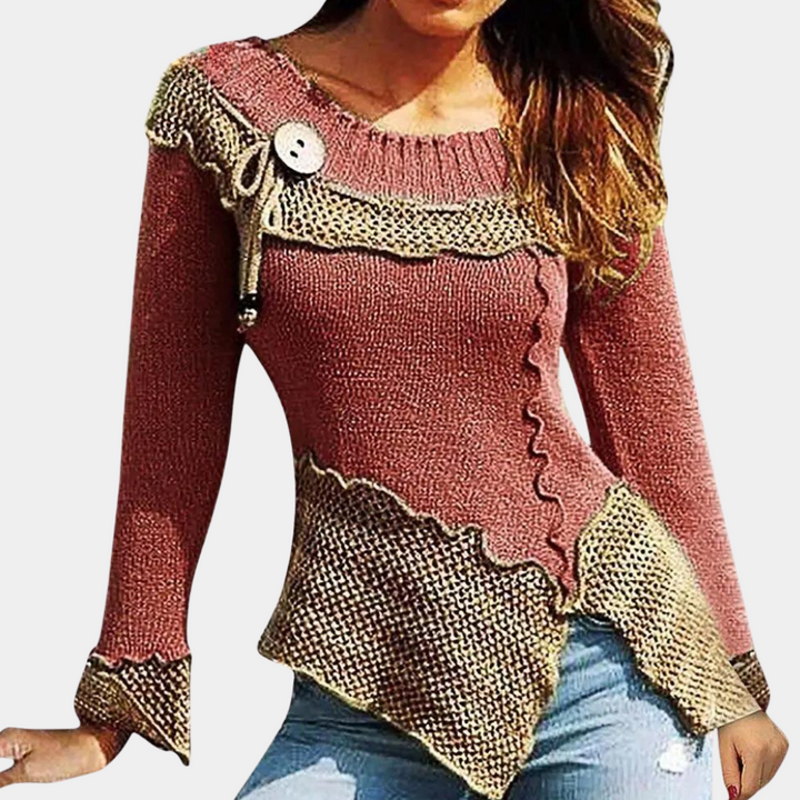 Eleganter und gestrickter Damenpullover