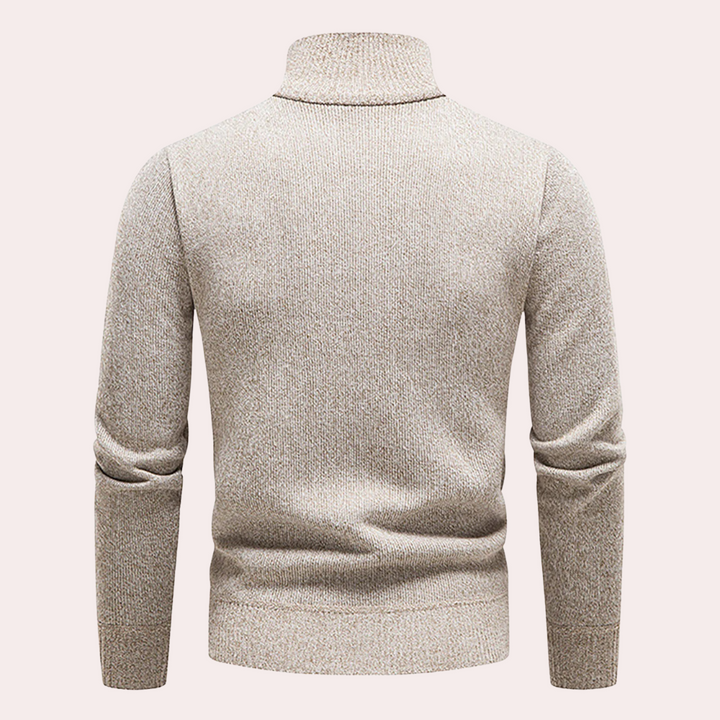 Stylischer Pullover mit halbem Reißverschluss für Herren