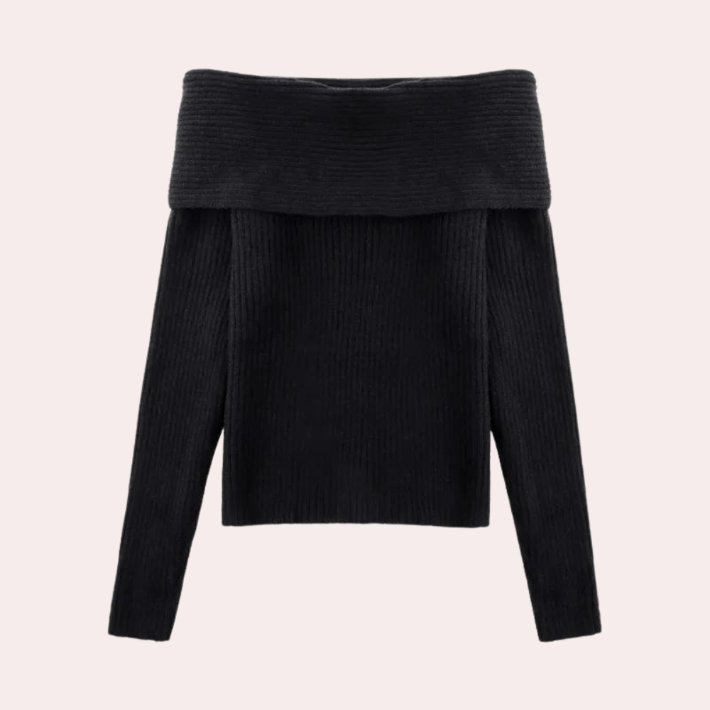 Off-Shoulder-Strickpullover für Damen