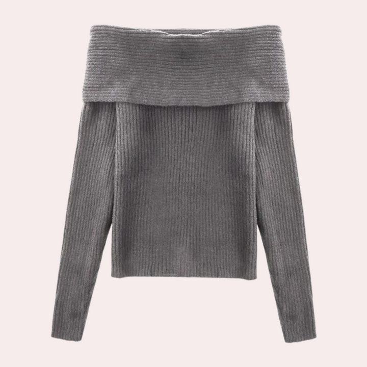 Off-Shoulder-Strickpullover für Damen