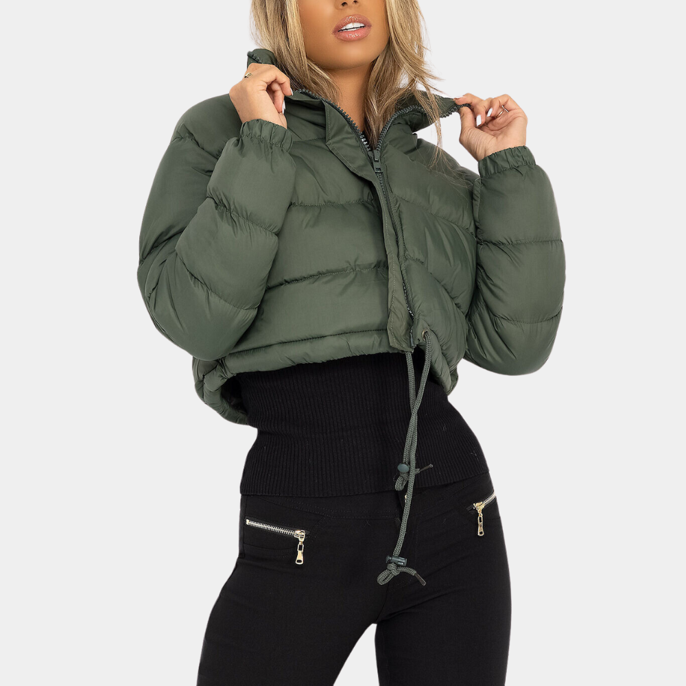 Trendige Damen-Pufferjacke