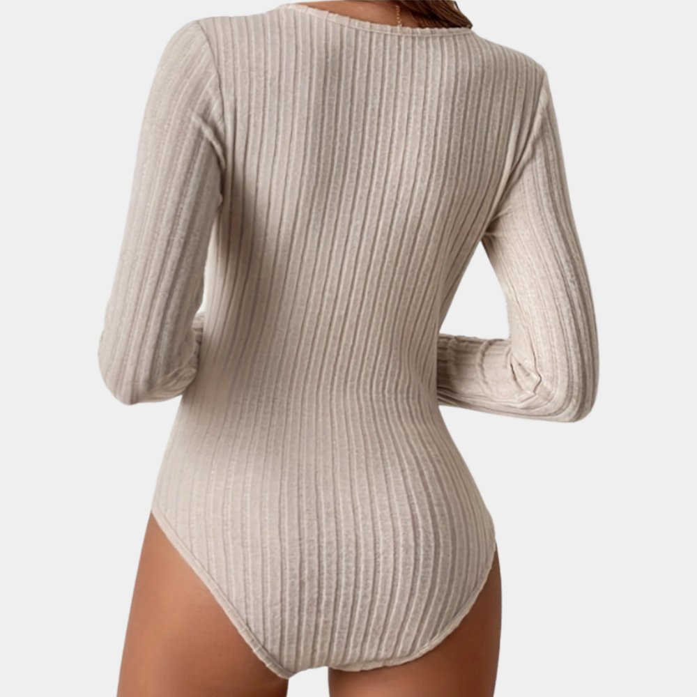 Bodysuit Pullover für Damen mit quadratischem Ausschnitt