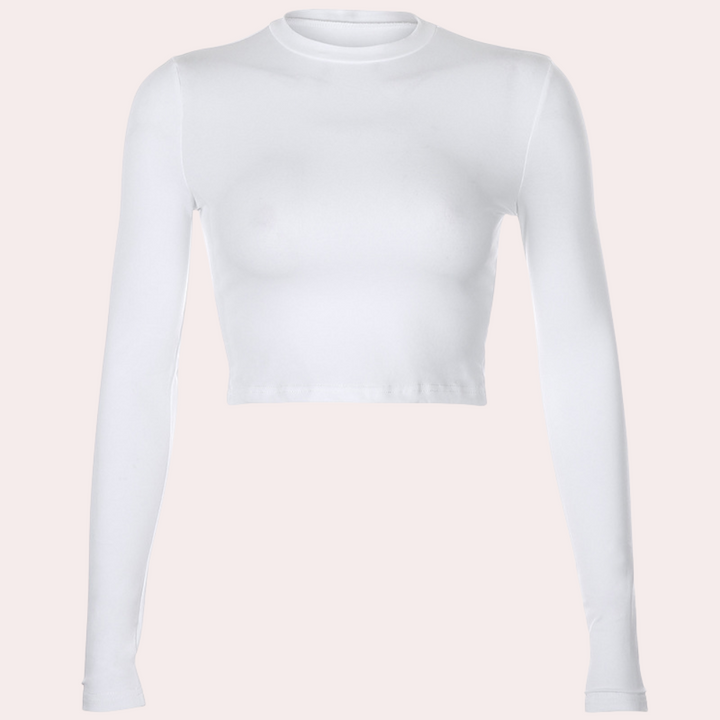 Langärmeliges Crop Top für Damen