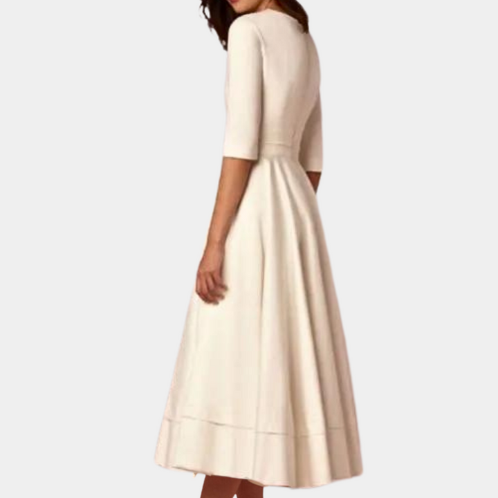 Elegantes Damen-Kleid mit V-Ausschnitt