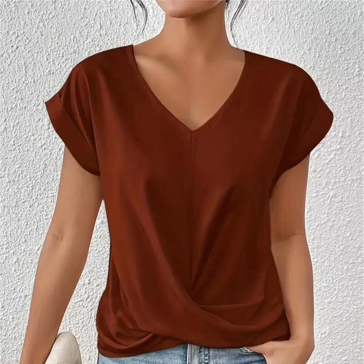 Damen-Shirt mit V-Ausschnitt