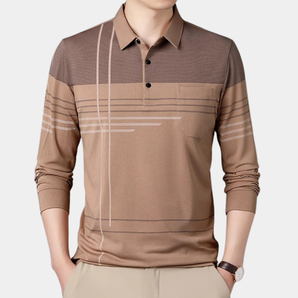 Fedor - Elegantes Langarm-Poloshirt für Herren