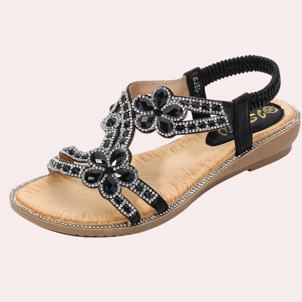 Mirabelle - Trendy Floral Glam Sandalen für Damen