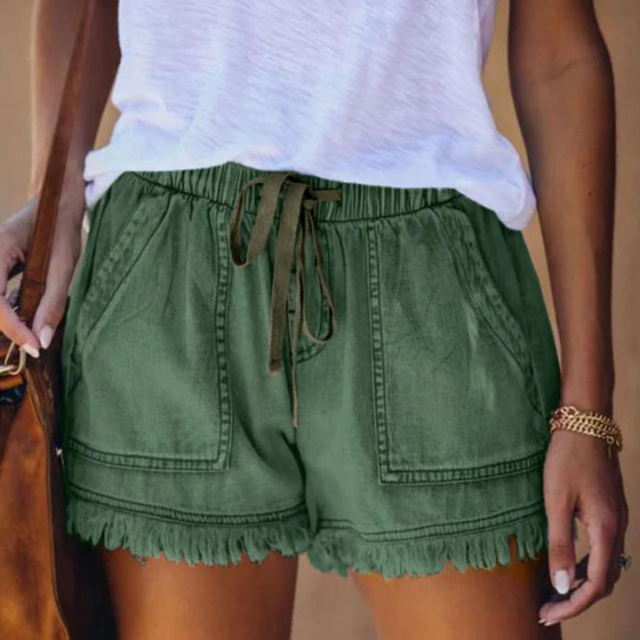 Delfine - Coole und lässige, atmungsaktive Denim-Shorts für Damen mit Seitentaschen