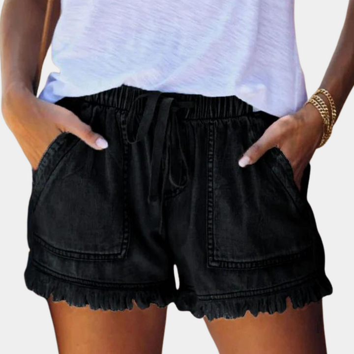 Delfine - Coole und lässige, atmungsaktive Denim-Shorts für Damen mit Seitentaschen