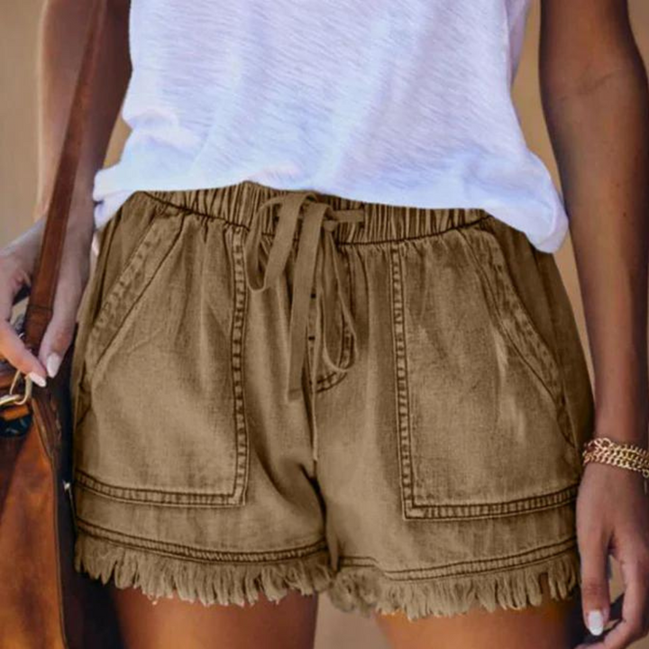 Delfine - Coole und lässige, atmungsaktive Denim-Shorts für Damen mit Seitentaschen