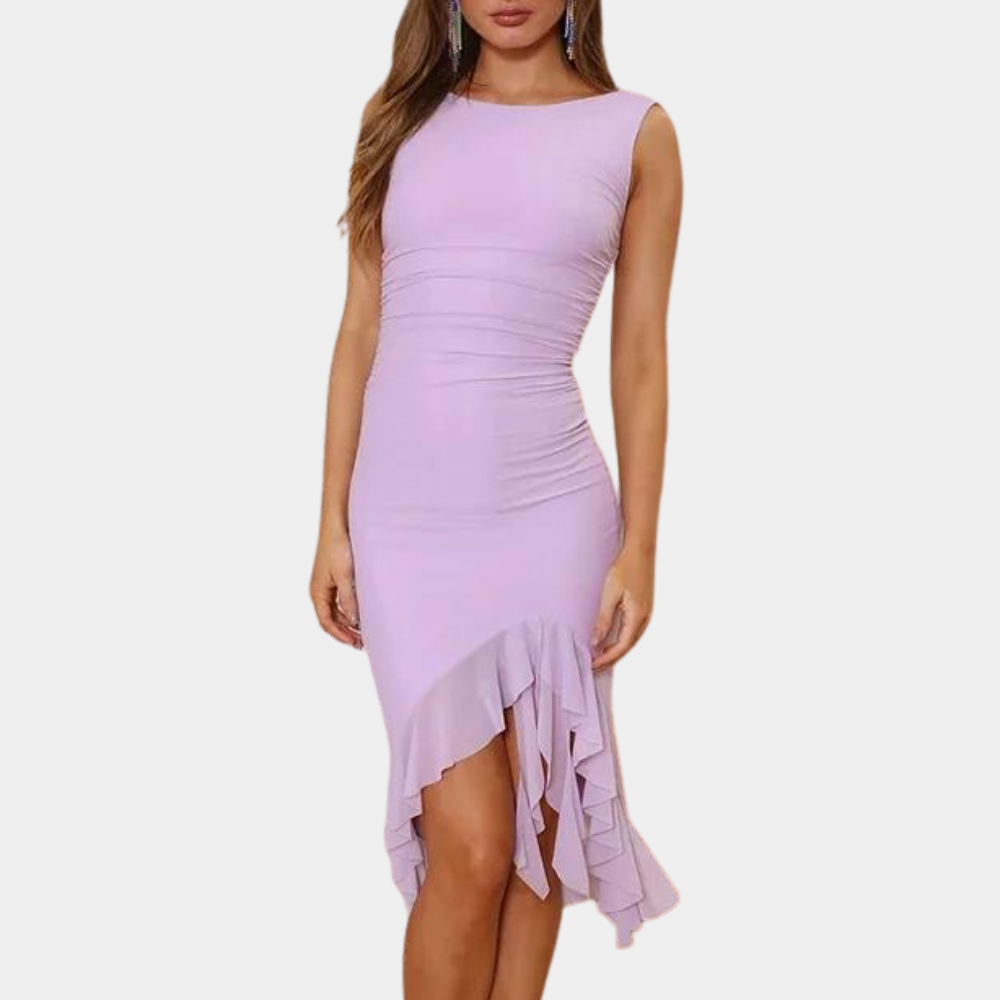 Jade - Romantisches Bodycon-Kleid mit Rüsche