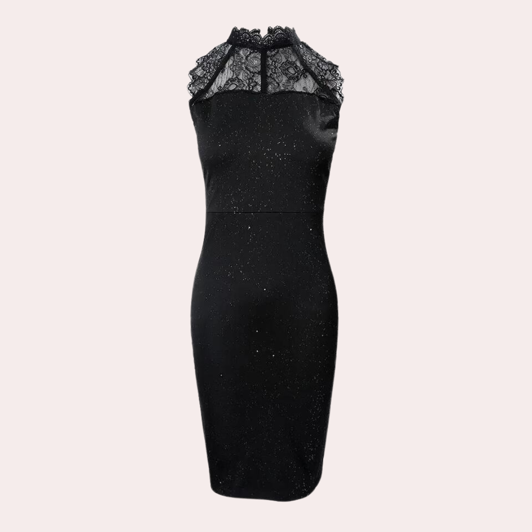 Blanka - Glamouröses Glitzer-Spitzenkleid für Damen