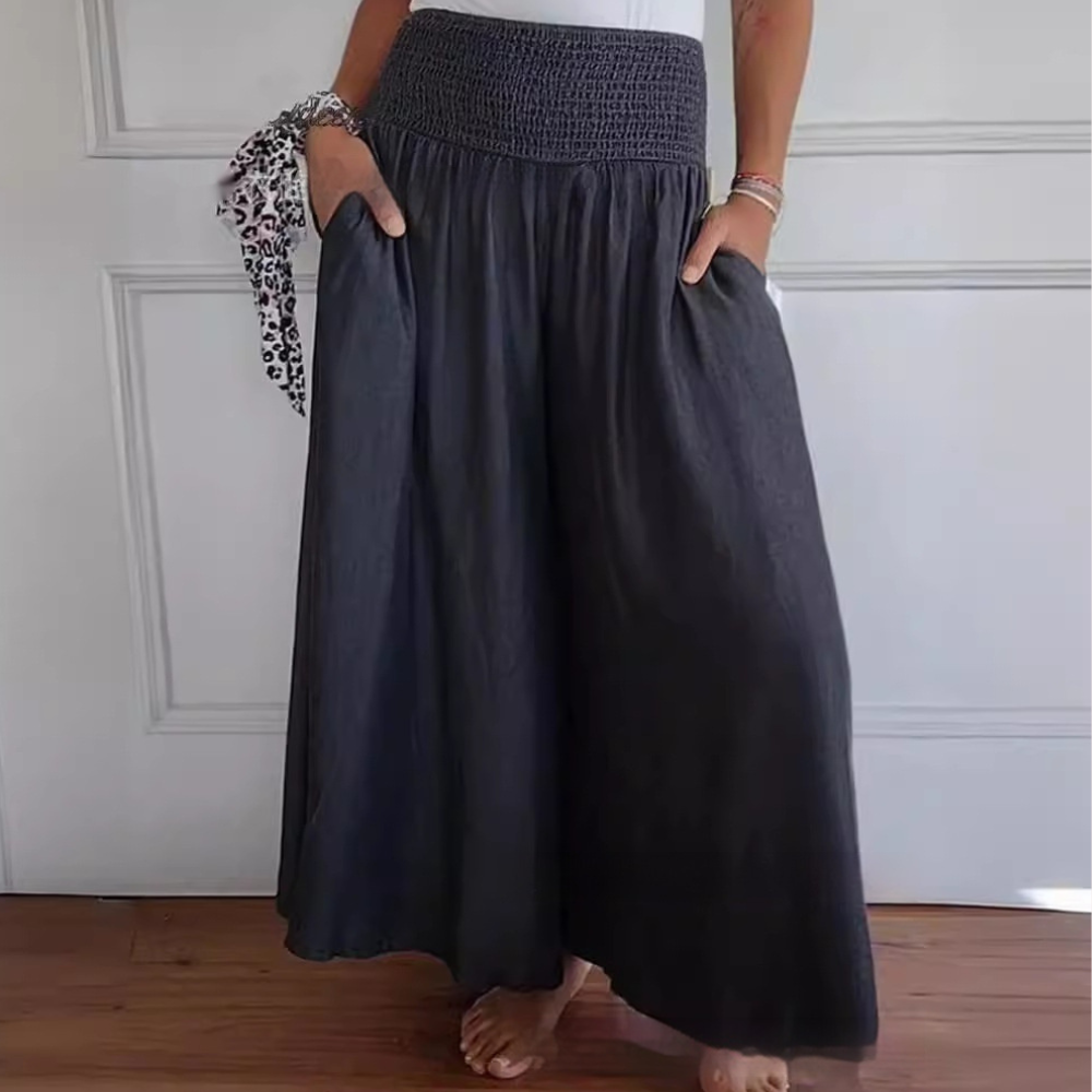 Perla - Elegante Damenhose mit weitem Gummibund