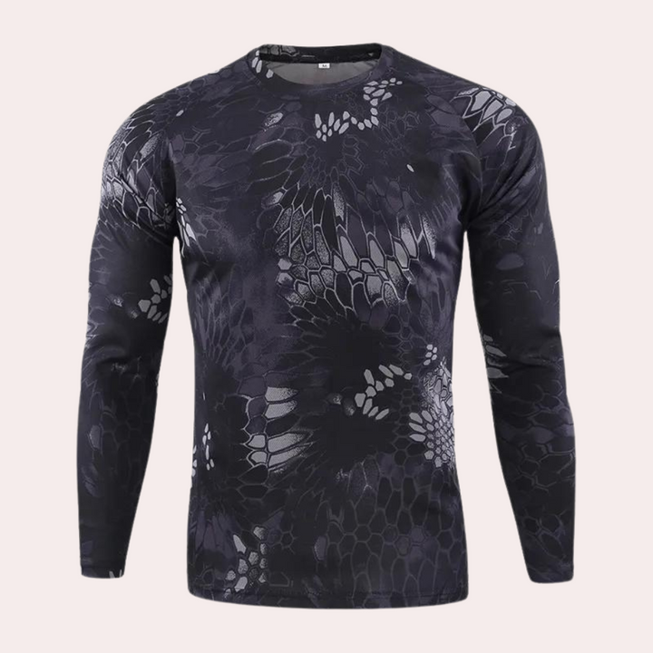 Ludvig - Herren Langarmshirt im Camouflage-Design