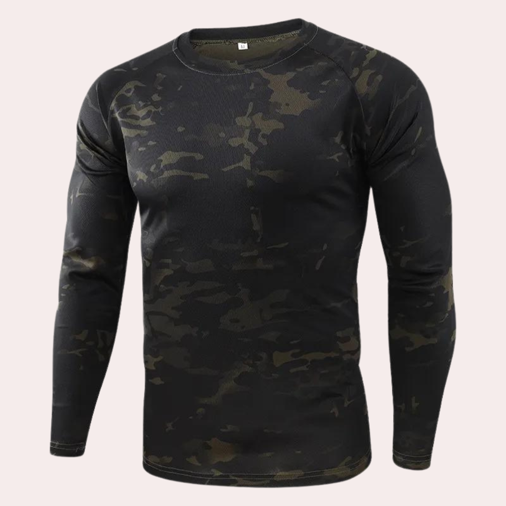 Ludvig - Herren Langarmshirt im Camouflage-Design