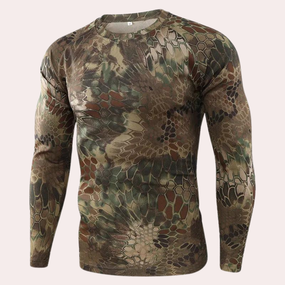 Ludvig - Herren Langarmshirt im Camouflage-Design