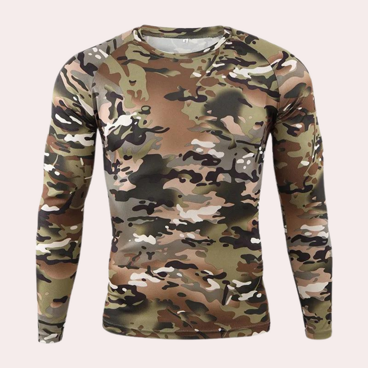 Ludvig - Herren Langarmshirt im Camouflage-Design