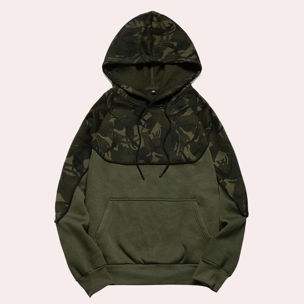 Antonis - Klassischer Camouflage-Kapuzenpullover für Herren