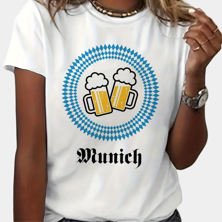 Viviane - Damen Rundhals Oktoberfest Shirt