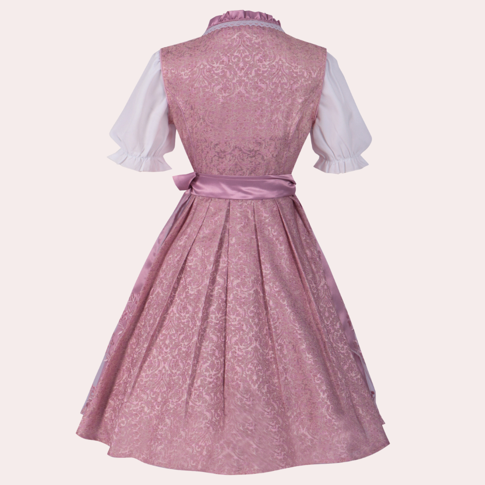 Miren - Oktoberfest Kleid mit Blumenverzierung für Damen