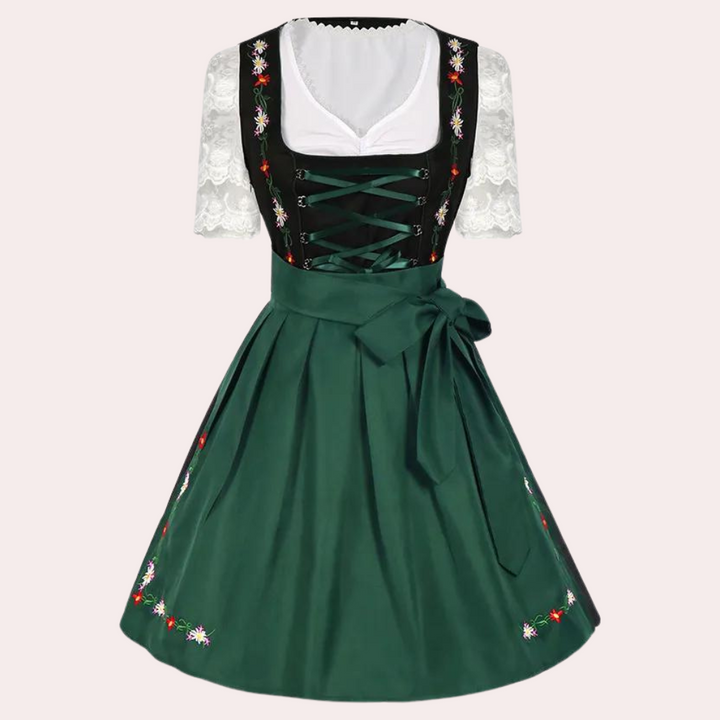 Andrina - Floral besticktes Oktoberfest Trachtenkleid für Damen