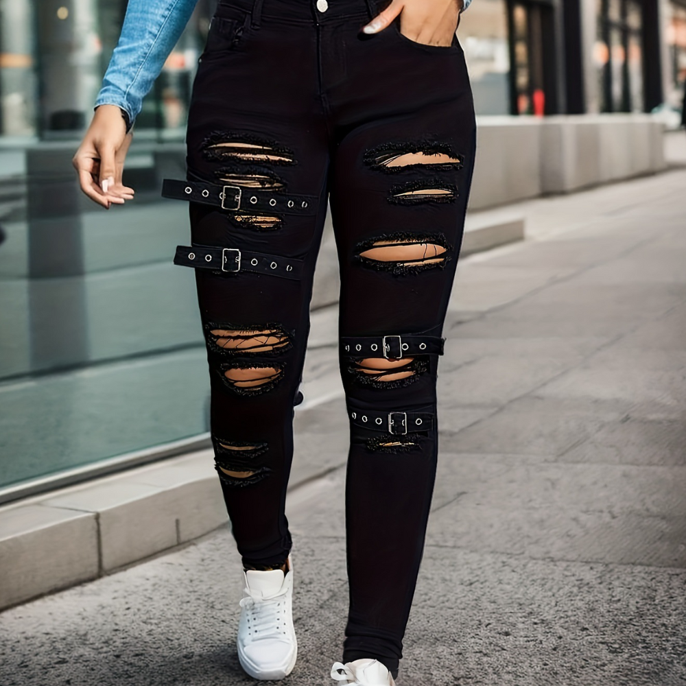 Sotiria - Trendy Ripped Pants für Damen