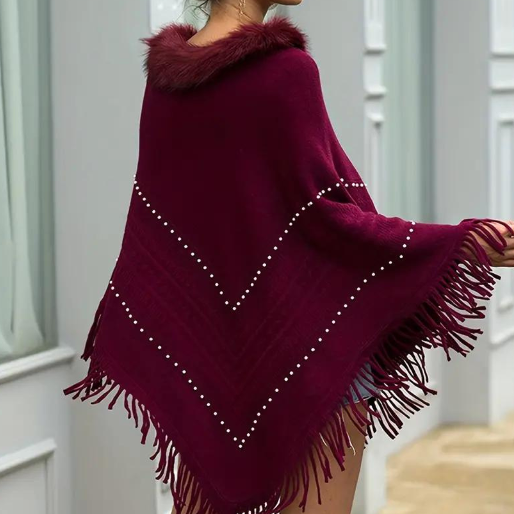 Eftychia - Eleganter Damen-Strickponcho