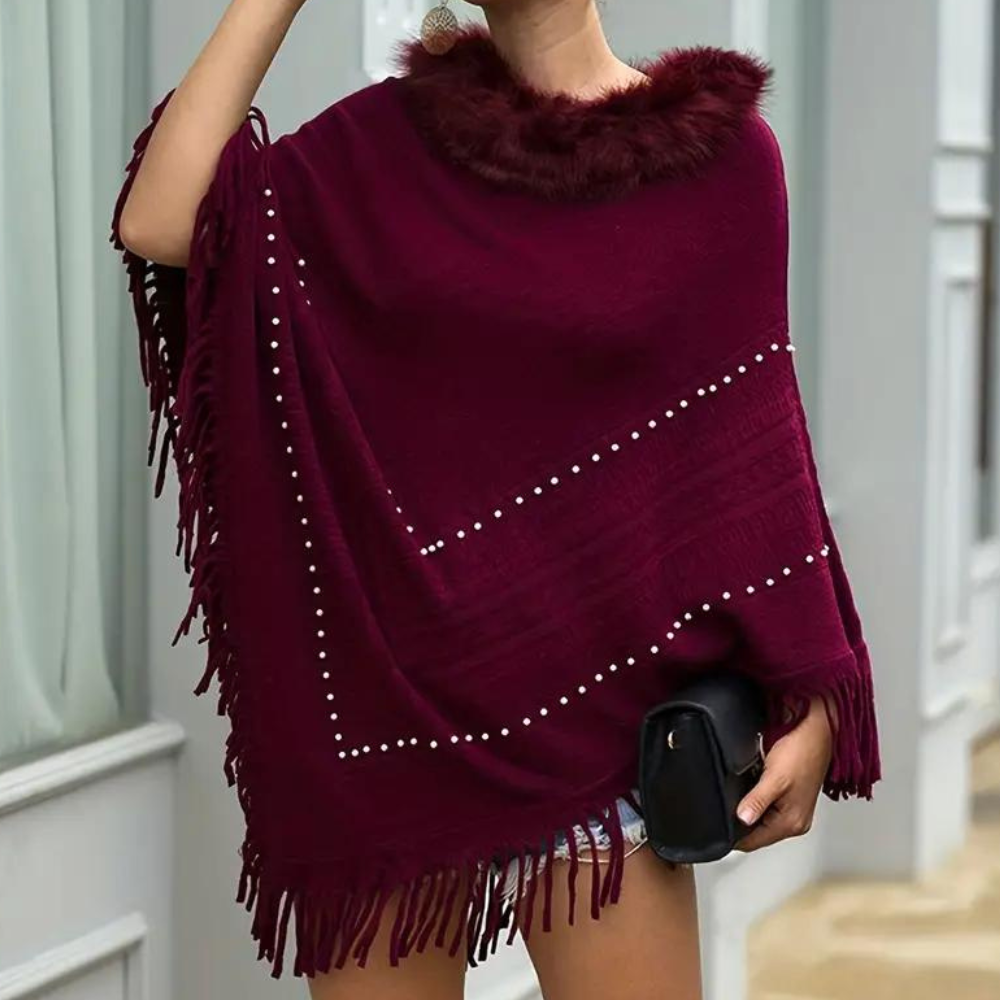 Eftychia - Eleganter Damen-Strickponcho