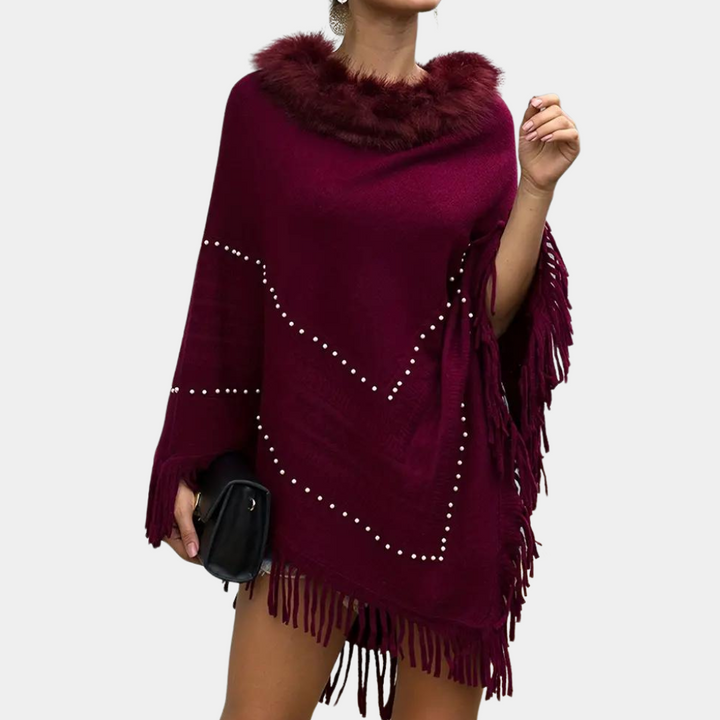 Eftychia - Eleganter Damen-Strickponcho