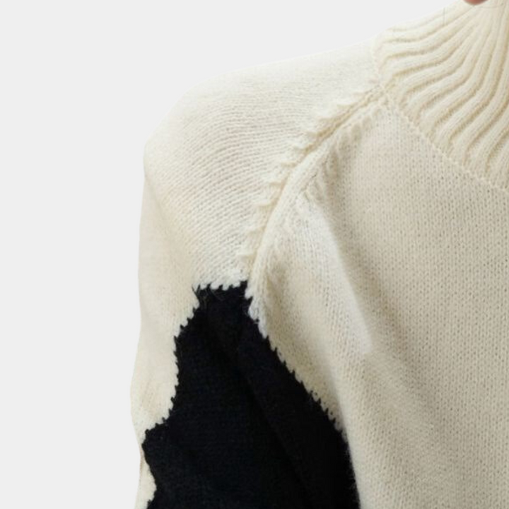 Philomela - Damen-Rollkragenpullover mit Strickmuster