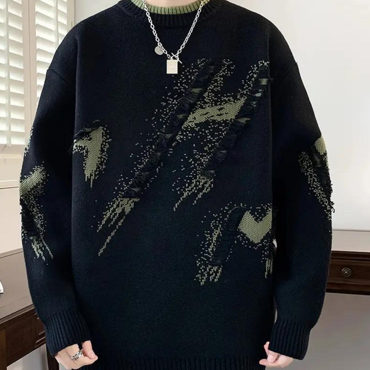 Troilus - Stylischer Herrenpullover im Ripped Design