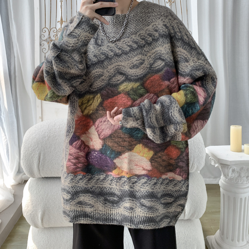 Ferke - Lässiger Herren-Strickpullover in Oversize-Passform