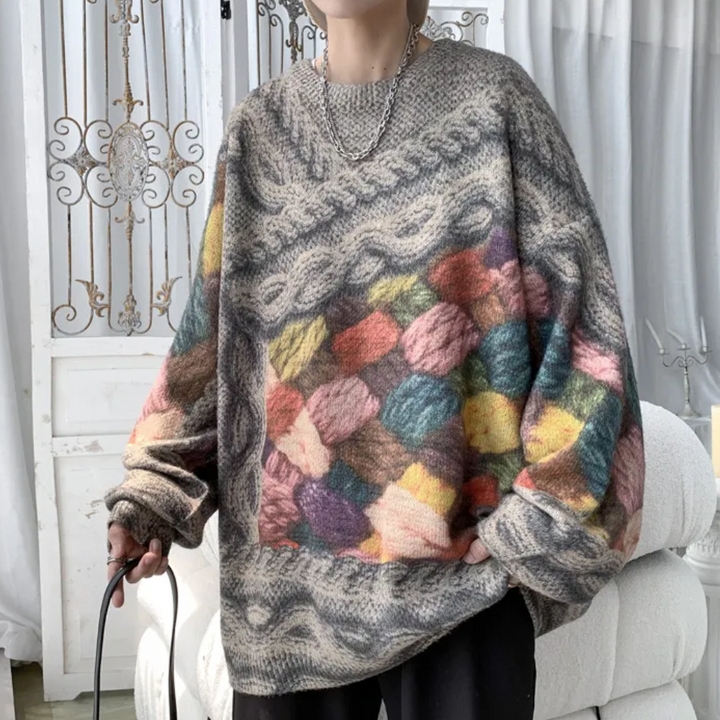 Ferke - Lässiger Herren-Strickpullover in Oversize-Passform