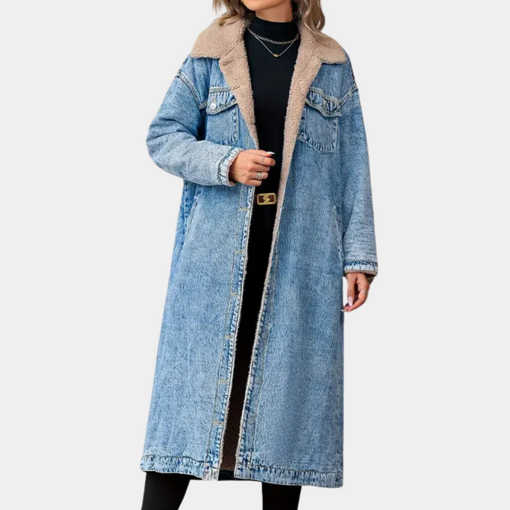 Gretchen - Gemütlicher Denim-Mantel für Damen