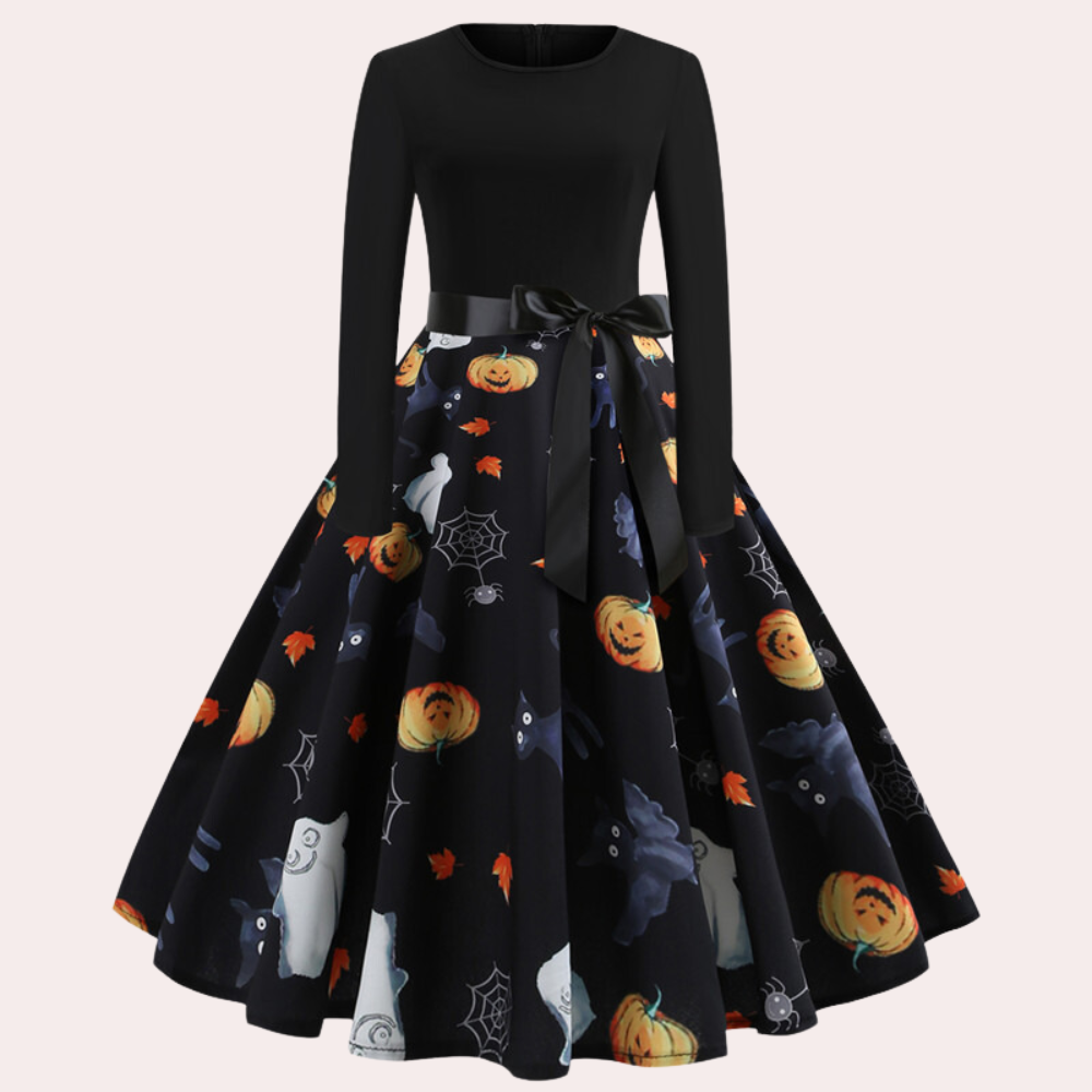 Armina - Halloween-Kürbis-Kleid für Damen